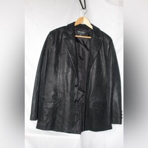 Cody James Black Leather Trench country Cheyenne cowboy 100% leather Coachella